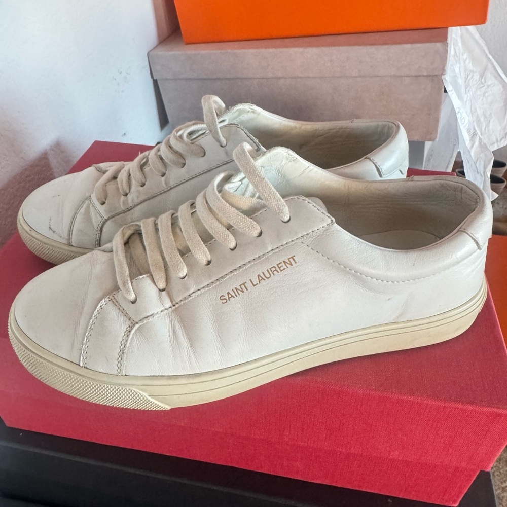Saint Laurent white Leather Sneakers Size 36,5
